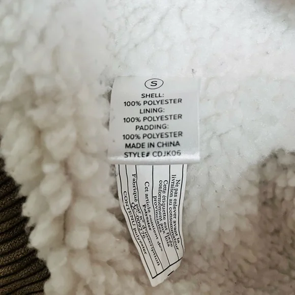 Khaki Corduroy Jacket Size Small - Picture 8 of 9